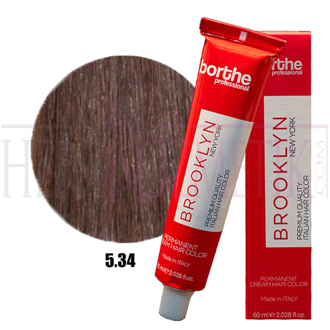 Borthe (Bosley) Saç Boyası 5.34 Açık Bakır Altın Kestane 60 Ml