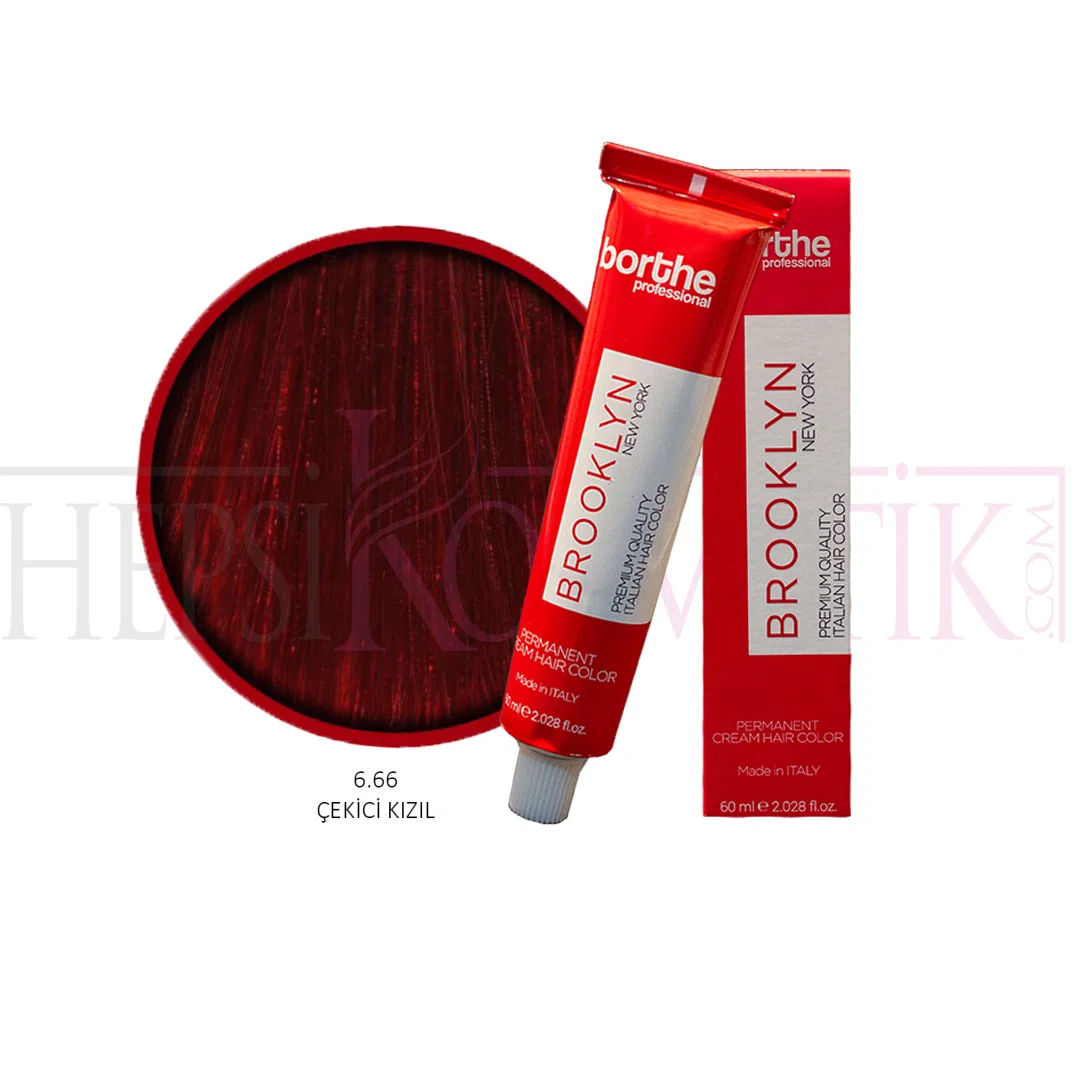 Borthe (Bosley) Saç Boyası 6.66 Koyu Kumral Yoğun Kızıl 60 Ml