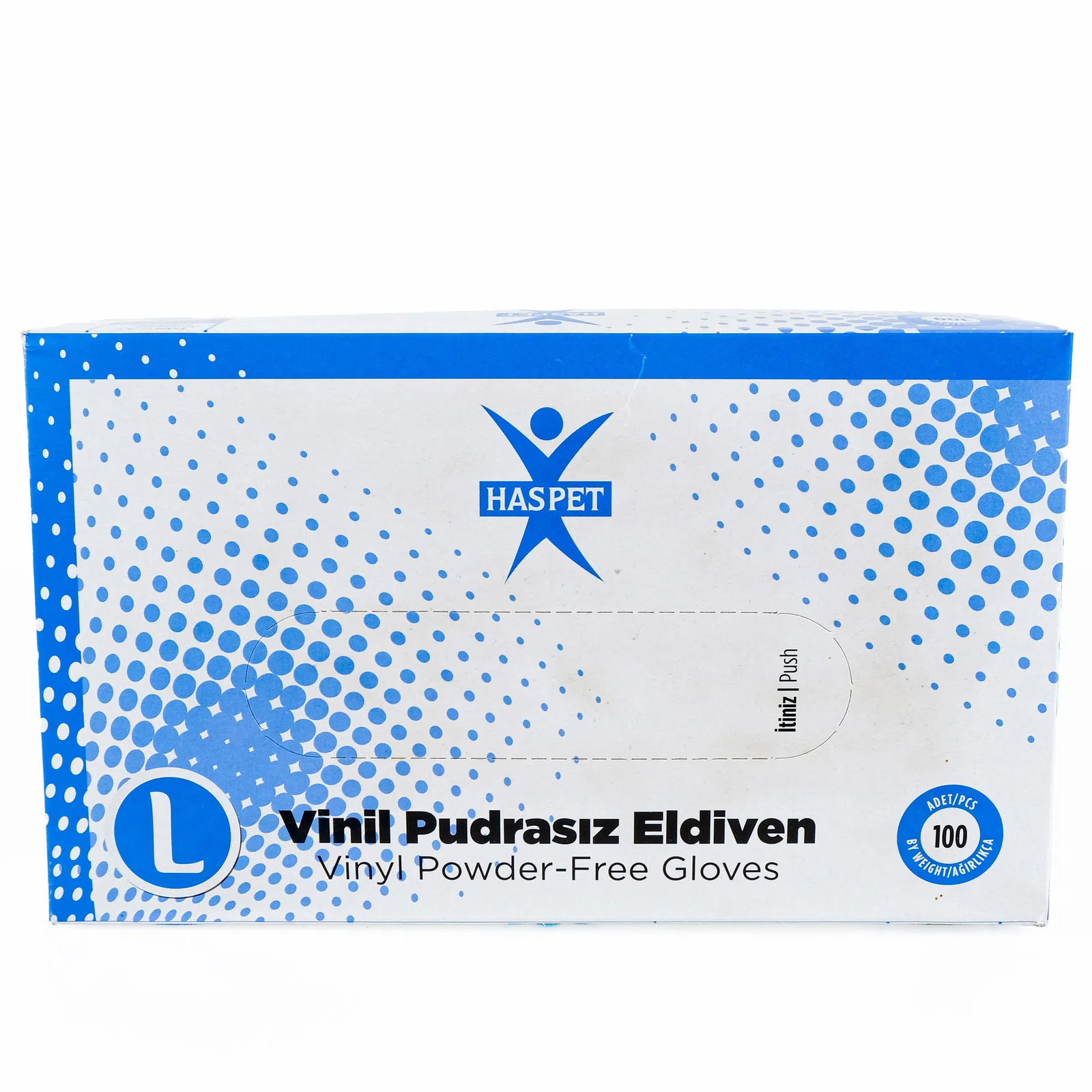 Vinil Eldiven Pudrasız Haspet L 100 Adet