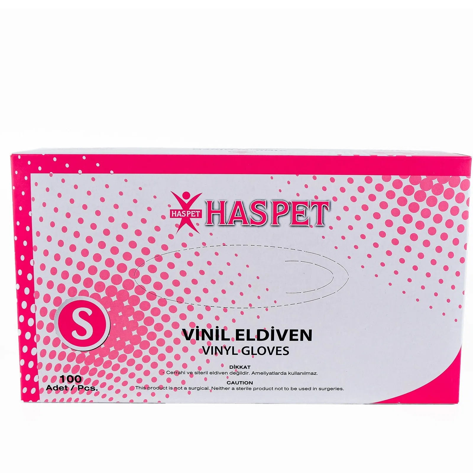 Vinil Eldiven Pudrasız Haspet S 100 Adet