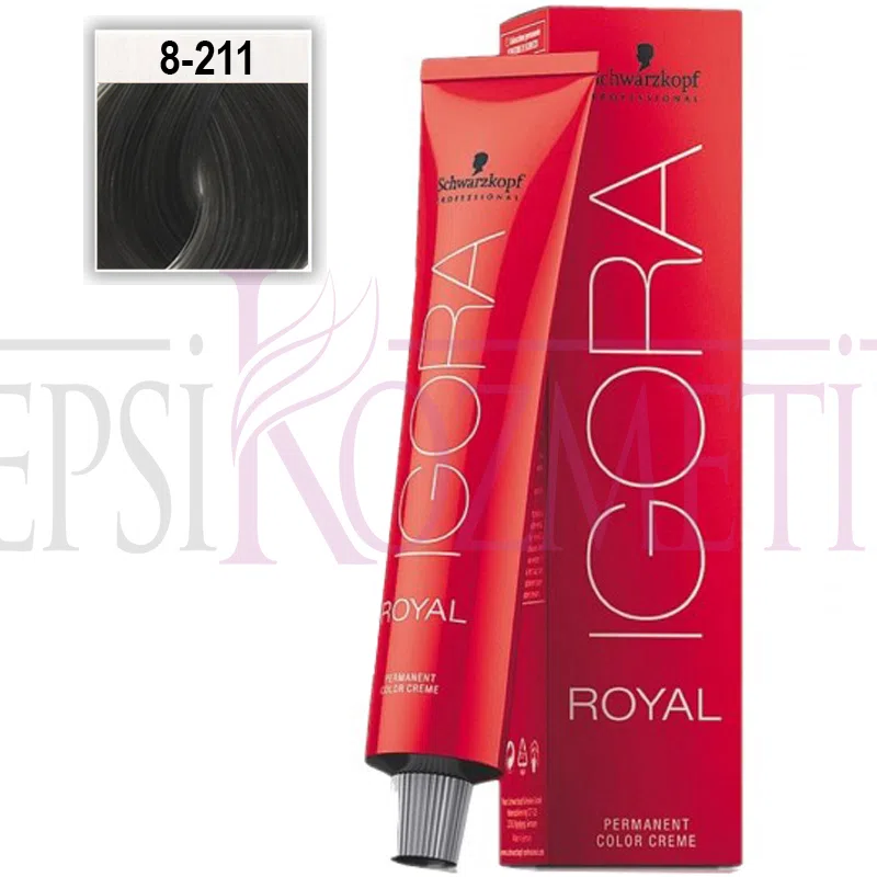 İgora Royal Saç Boyası 8.21 Açık Kumral Küllü Sandre 60 Ml