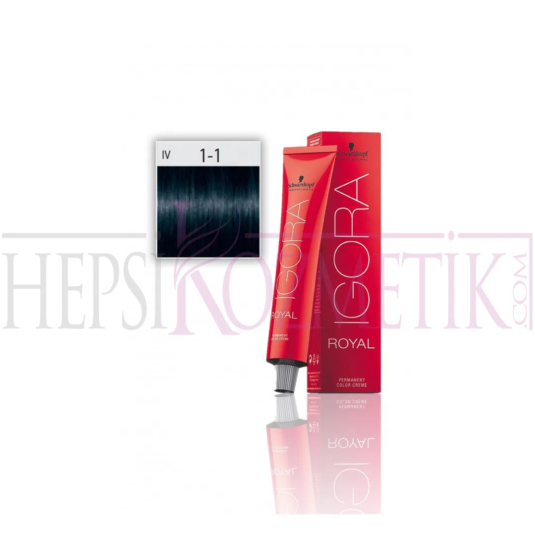 İgora Royal Saç Boyası 1.1 Küllü Siyah 60 Ml