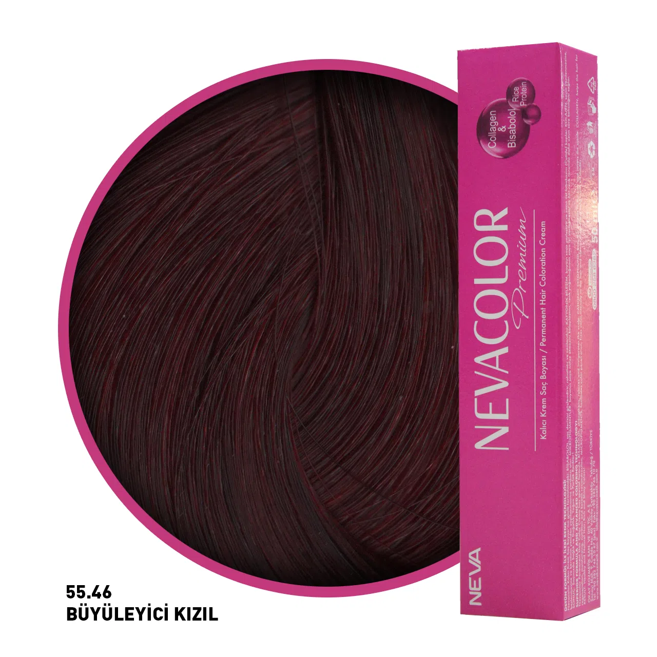 Nevacolor Premium Saç Boyası 55.46 Büyüleyici Kızıl 50 Ml