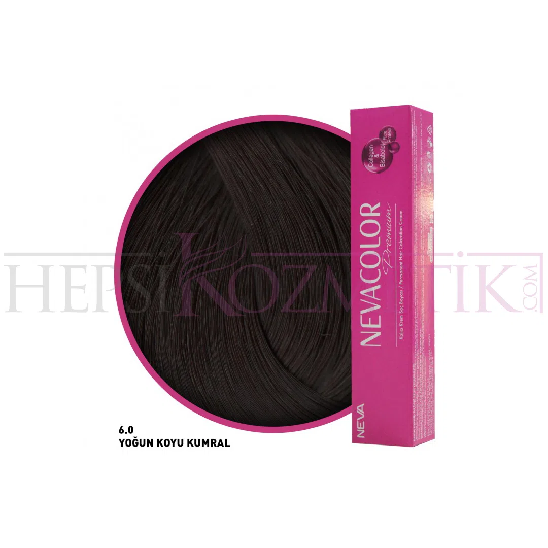 Nevacolor Premium Saç Boyası 6.0 Yoğun Koyu Kumral 50 Ml