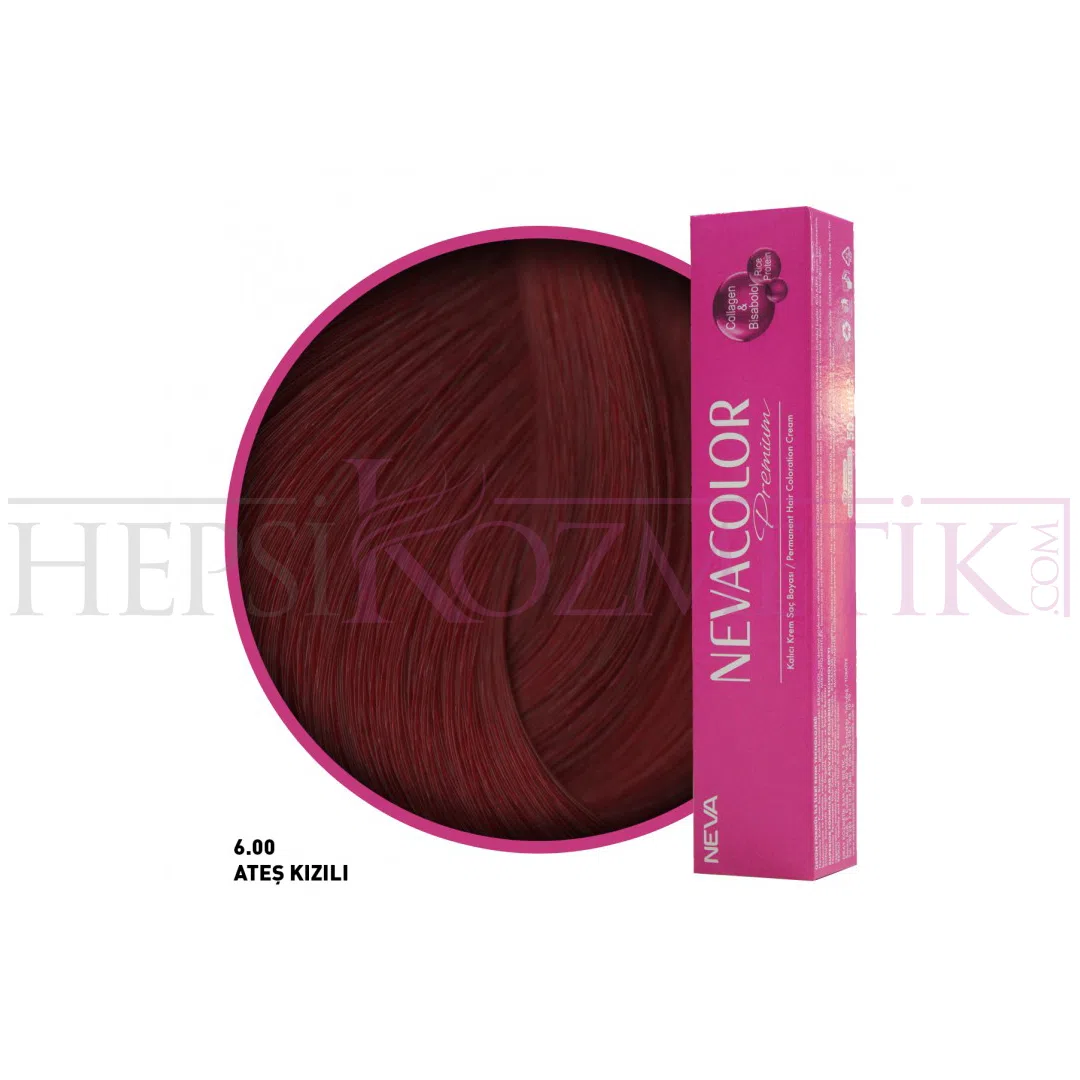 Nevacolor Premium Saç Boyası 6.00 Ateş Kızıl 50 Ml