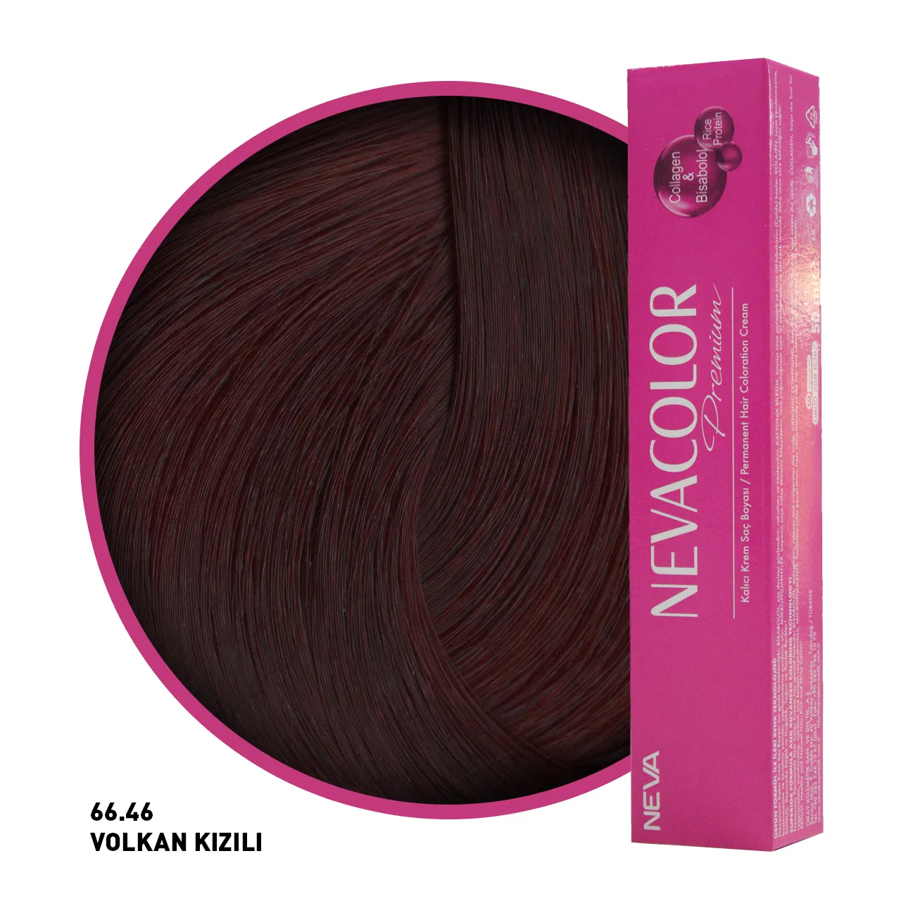 Nevacolor Premium Saç Boyası 66.46 Volkan Kızılı 50 Ml