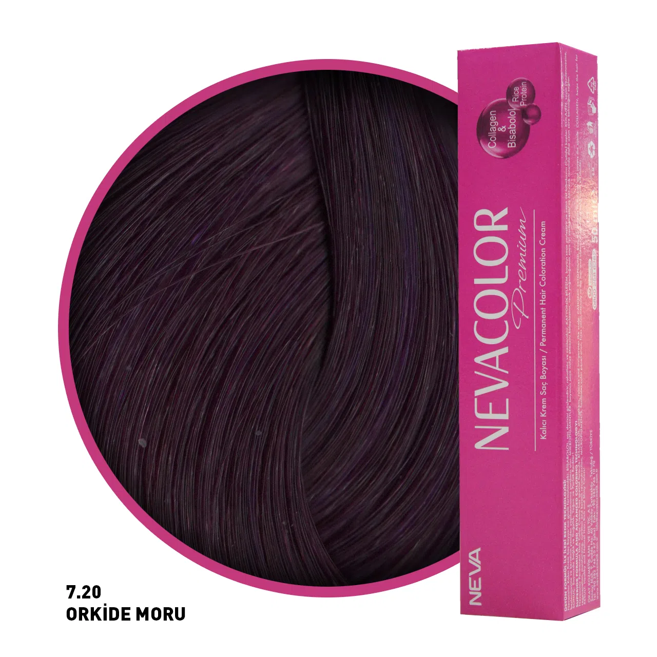 Nevacolor Premium Saç Boyası 7.20 Orkide Moru 50 Ml