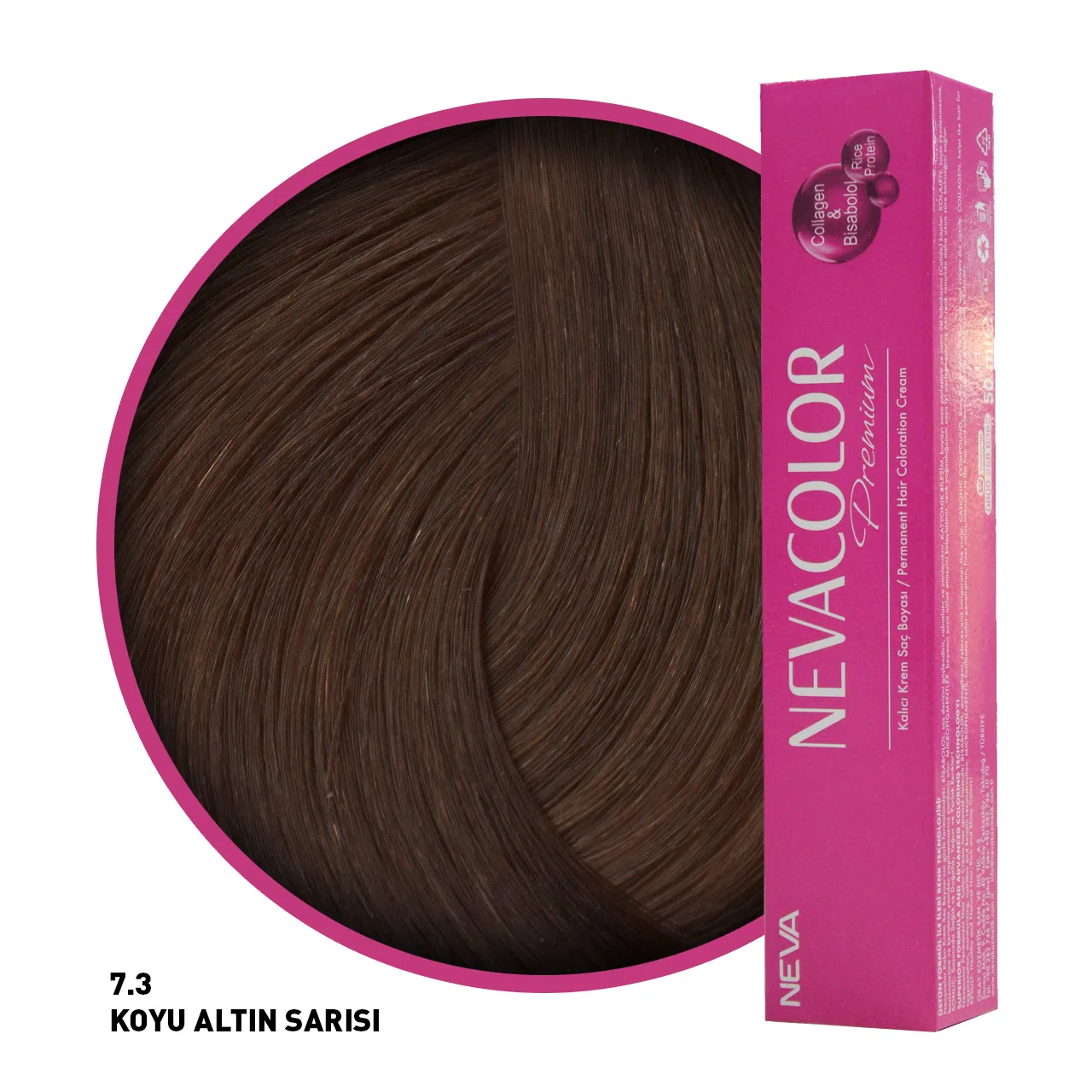 Nevacolor Premium Saç Boyası 7.3 Koyu Altın Sarısı 50 Ml