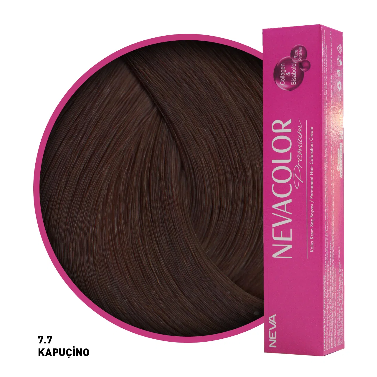 Nevacolor Premium Saç Boyası 7.7 Kapuçino 50 Ml