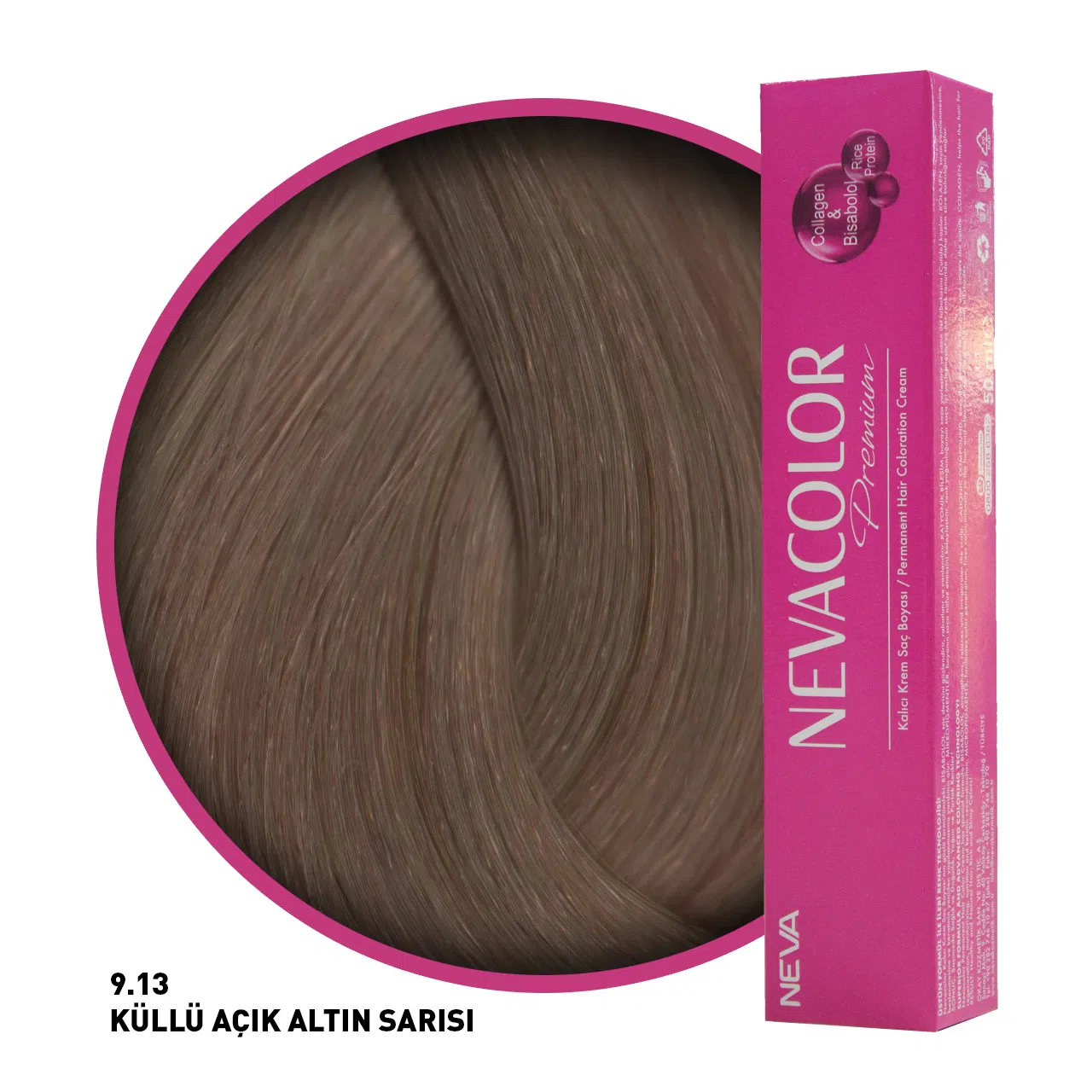 Nevacolor Premium Saç Boyası 9.13 Küllü Açık Altın Sarısı 50 Ml
