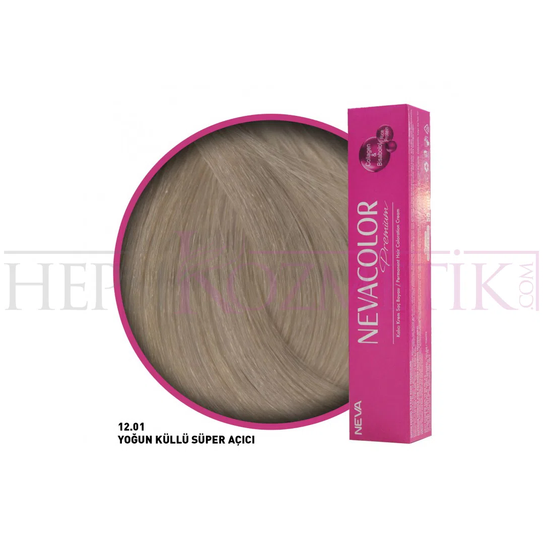 Nevacolor Premium Saç Boyası 12.01 Yoğun Küllü Süper Açıcı 50 Ml