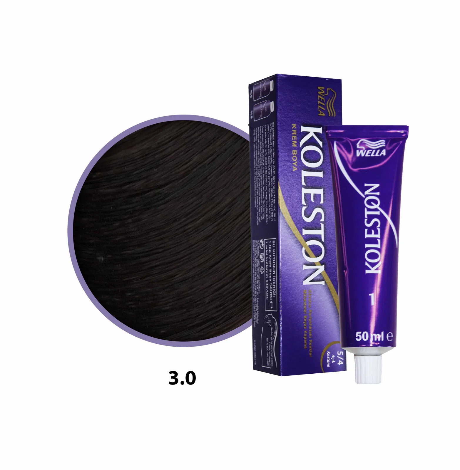 Koleston Saç Boyası 3.0 Koyu Kahve 50 Ml