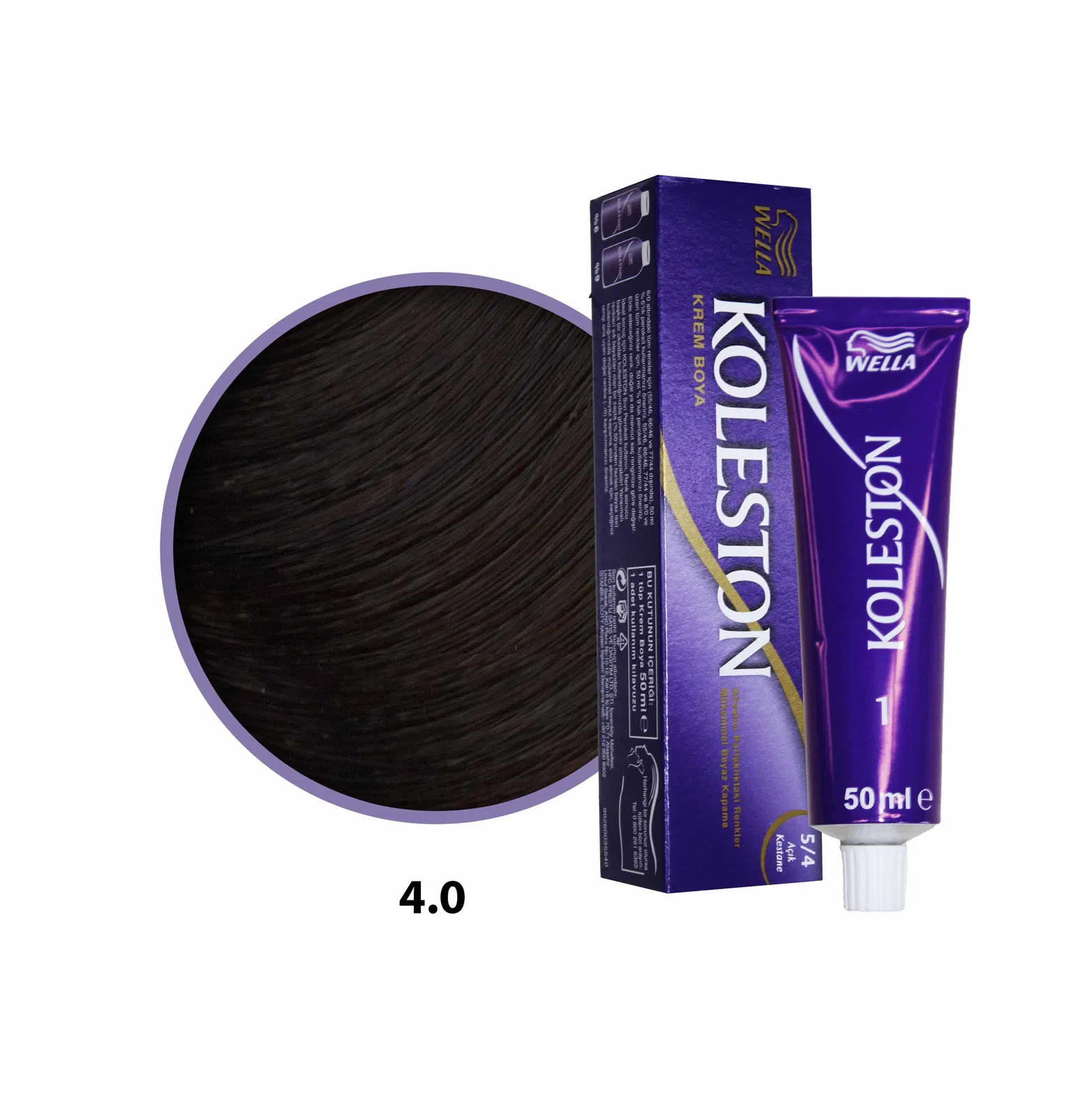 Koleston Saç Boyası 4.0 Orta Kahve 50 Ml