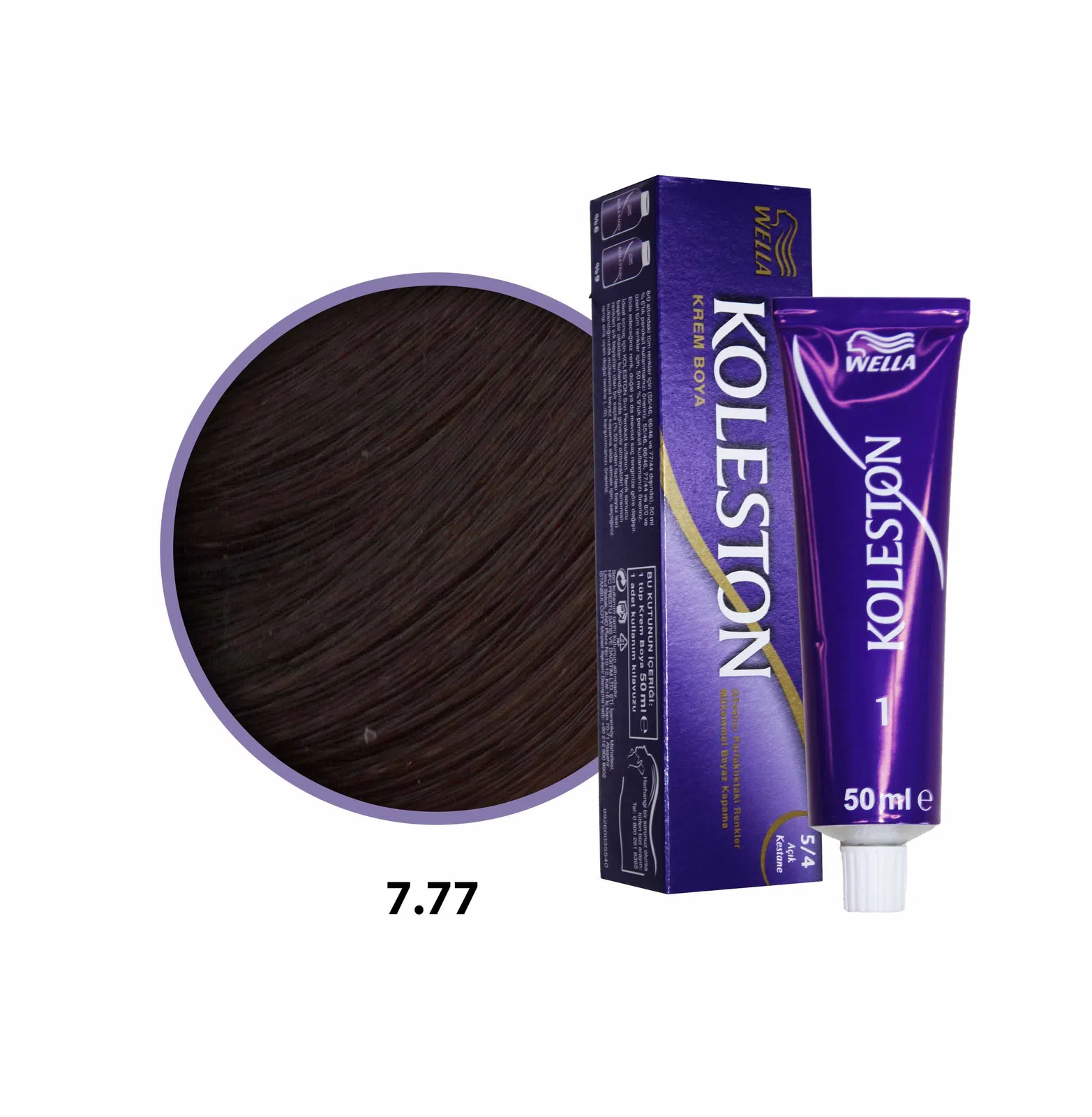 Koleston Saç Boyası 7.77 Işıltılı Kahve 50 Ml