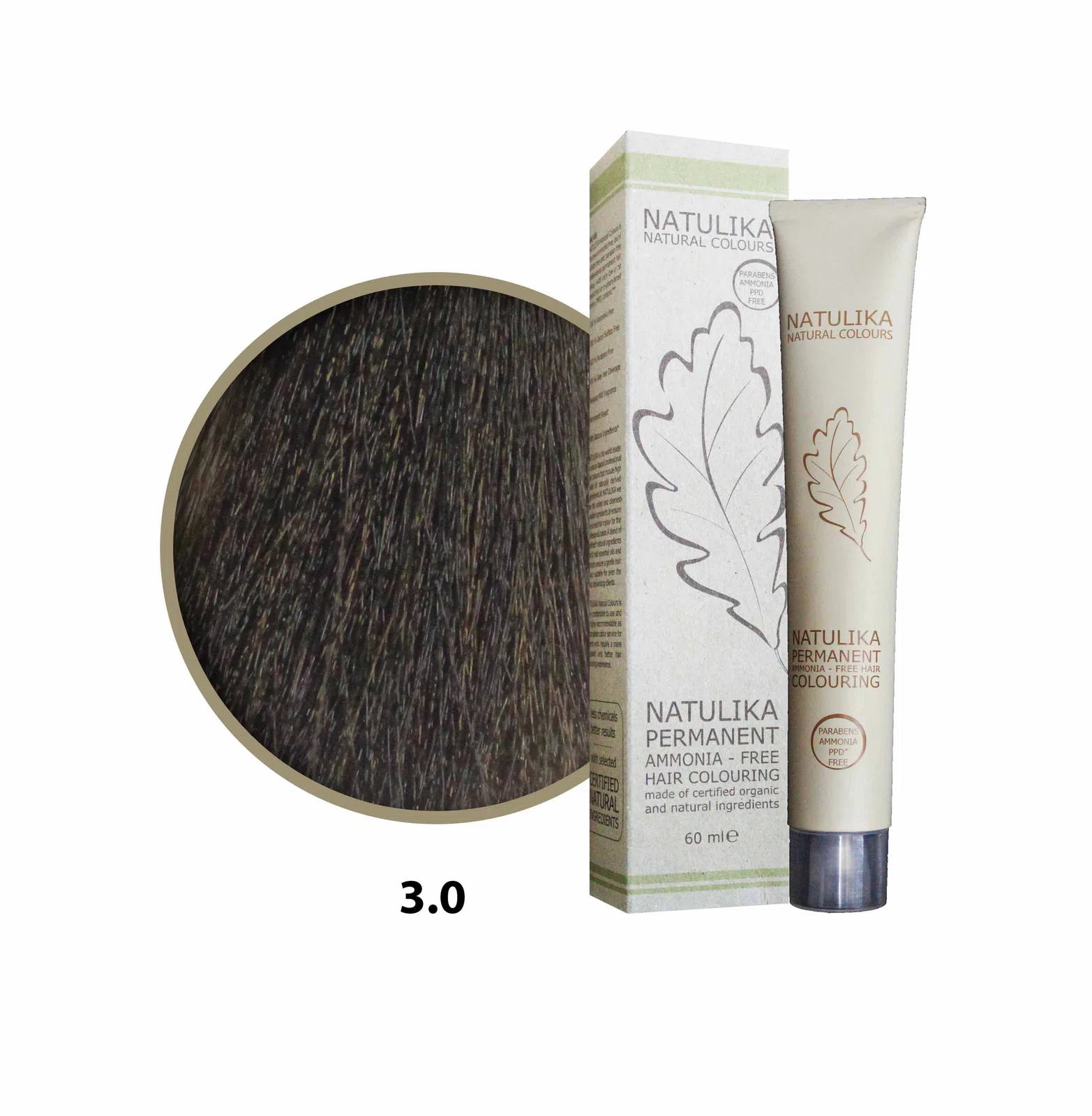 Seven Pigments (Natulika) Organic Saç Boyası 3.0 Koyu Kahve 60 Ml