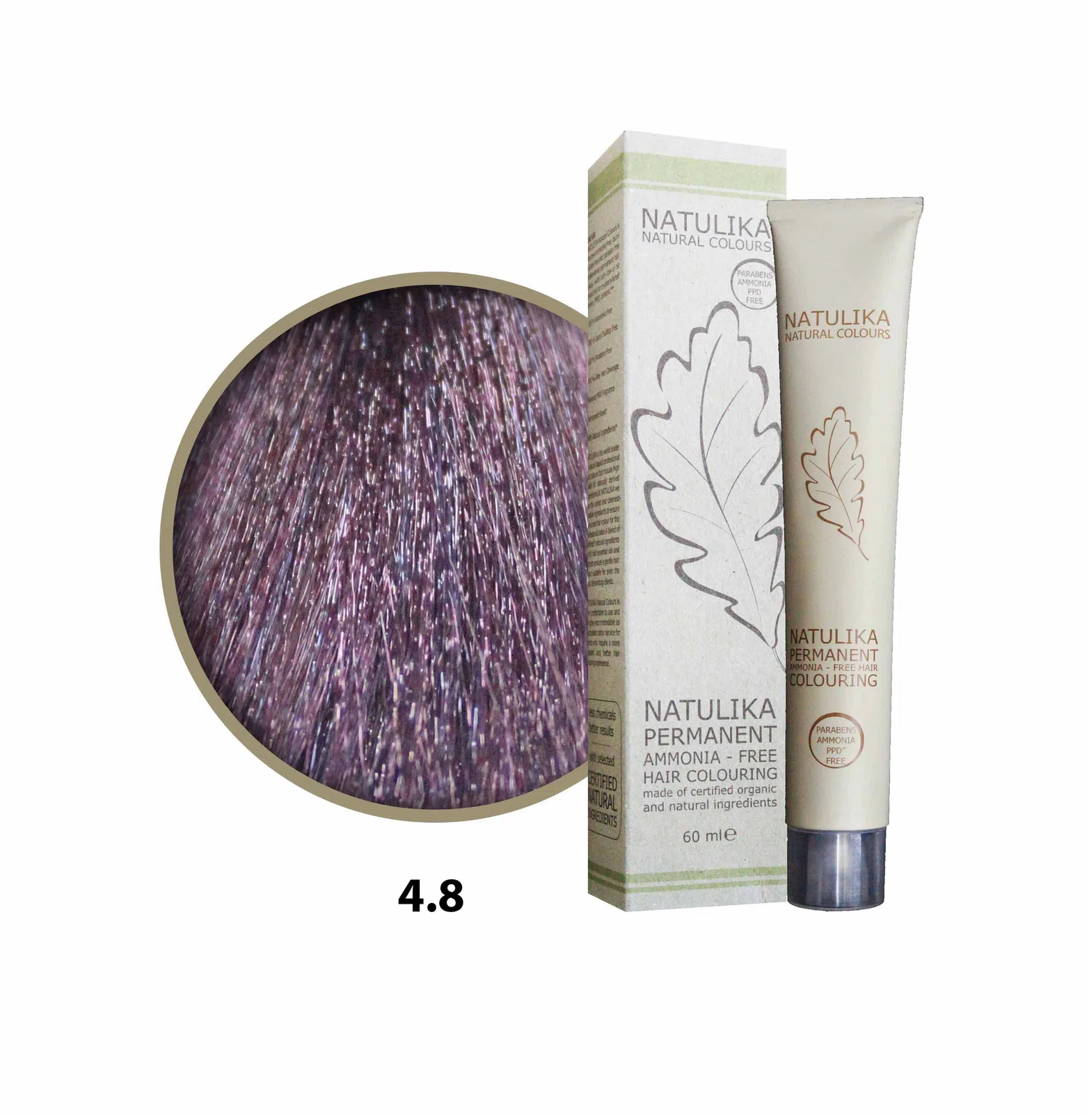 Seven Pigments (Natulika) Organic Saç Boyası 4.8 Orta Kestane Viyole 60 Ml