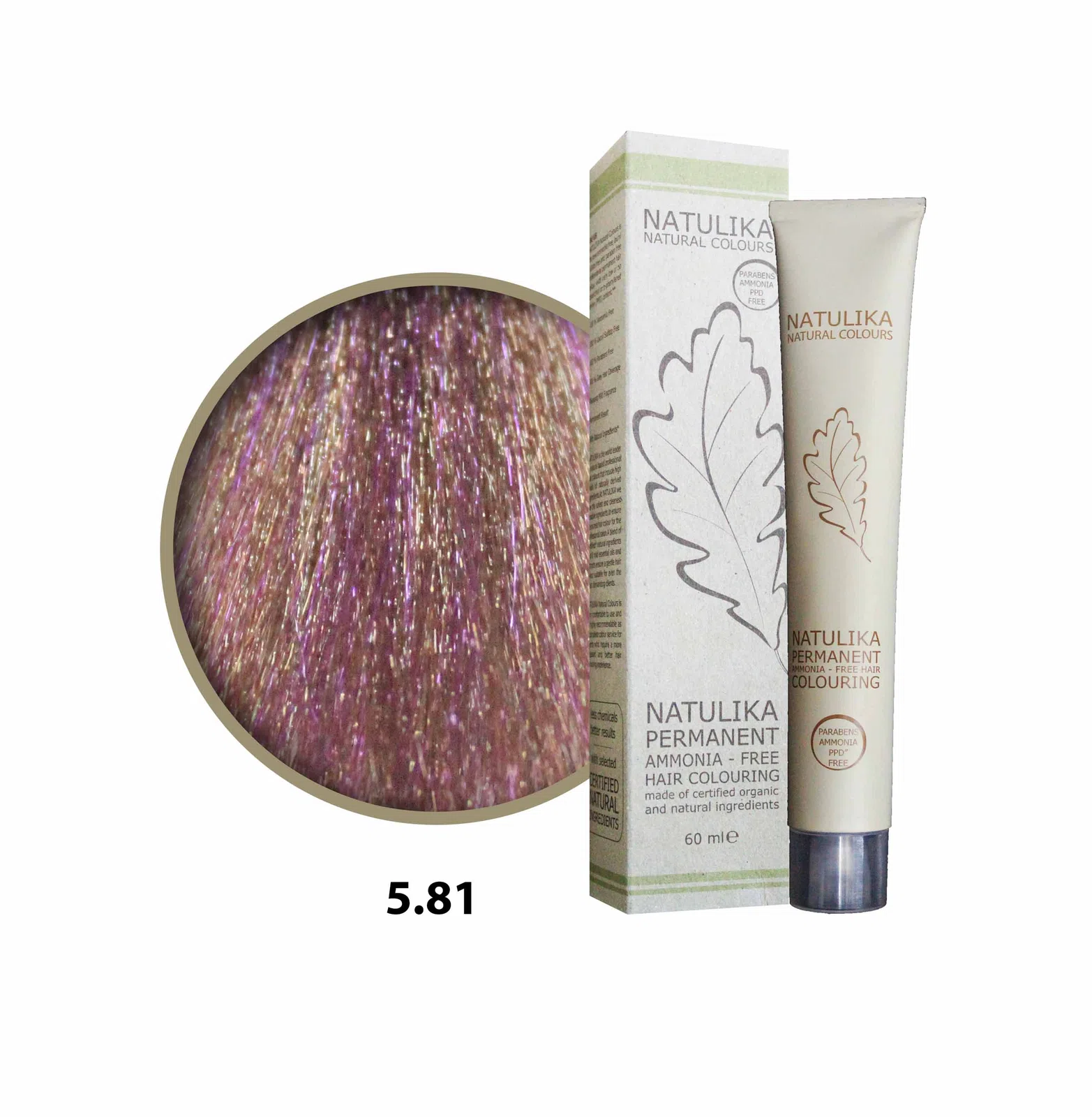 Seven Pigments (Natulika) Organic Saç Boyası 5.81 Açık Viyole Kahve 60 Ml