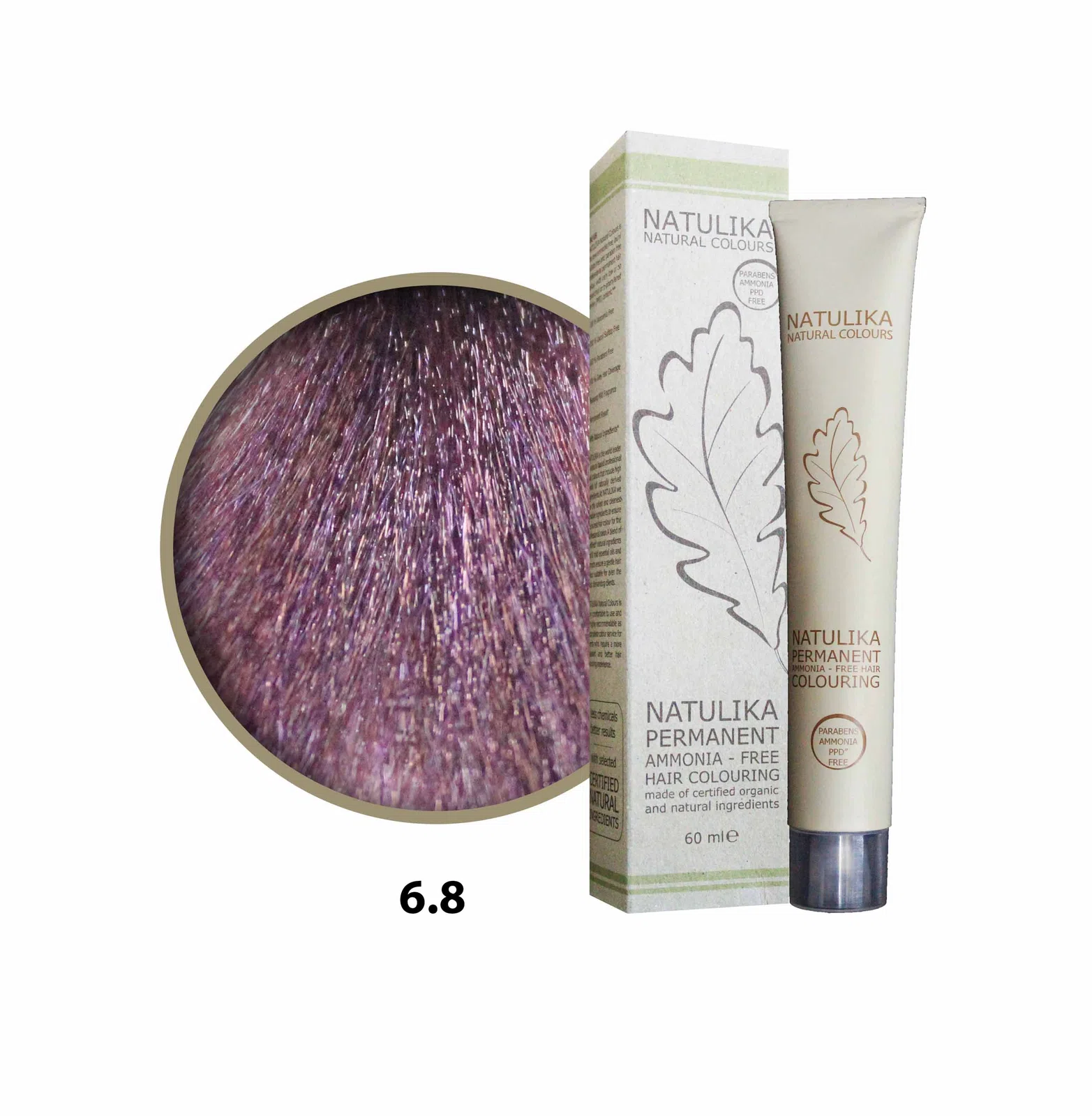 Seven Pigments(Natulika) Organic Saç Boyası 6.8 Koyu Kumral Viyole 60 Ml