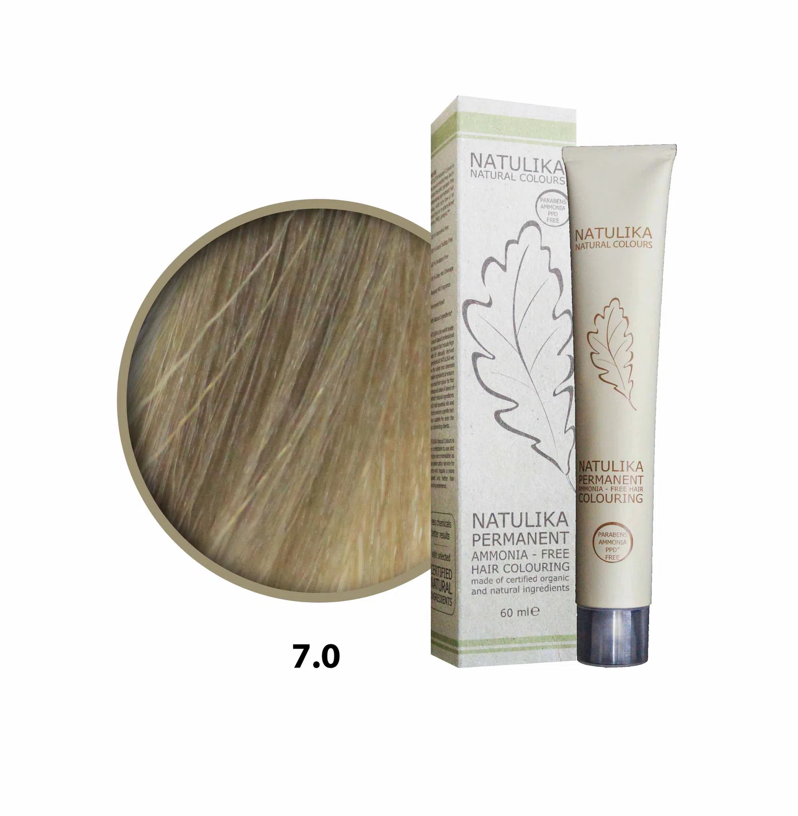 Seven Pigments(Natulika) Organic Saç Boyası 7.0 Orta Kumral 60 Ml