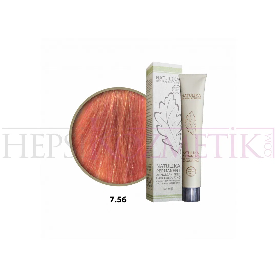Seven Pigments(Natulika) Organic Saç Boyası 7.56 Tropikal Kızıl Kumral 60 Ml