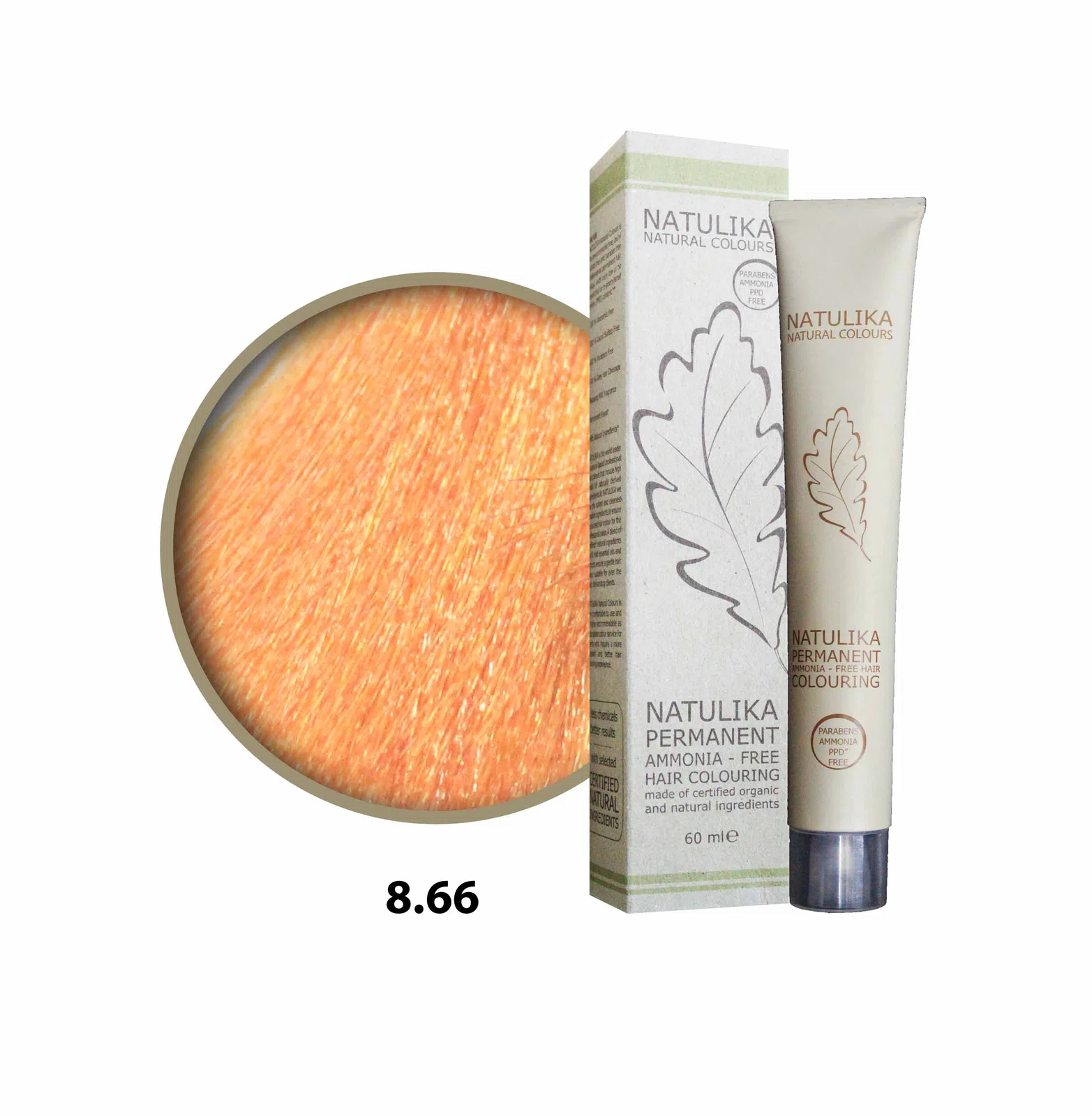 Seven Pigments(Natulika) Organic Saç Boyası 8.66 Yoğun Bakır Açık Kumral 60 Ml