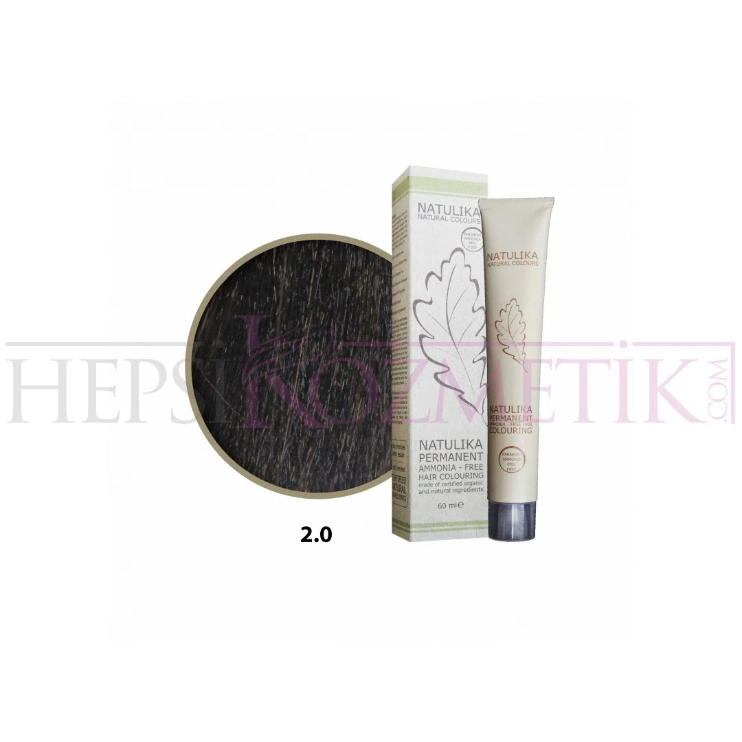 Seven Pigments (Natulika) Organic Saç Boyası 2.0 Çok Koyu Kahve 60 Ml
