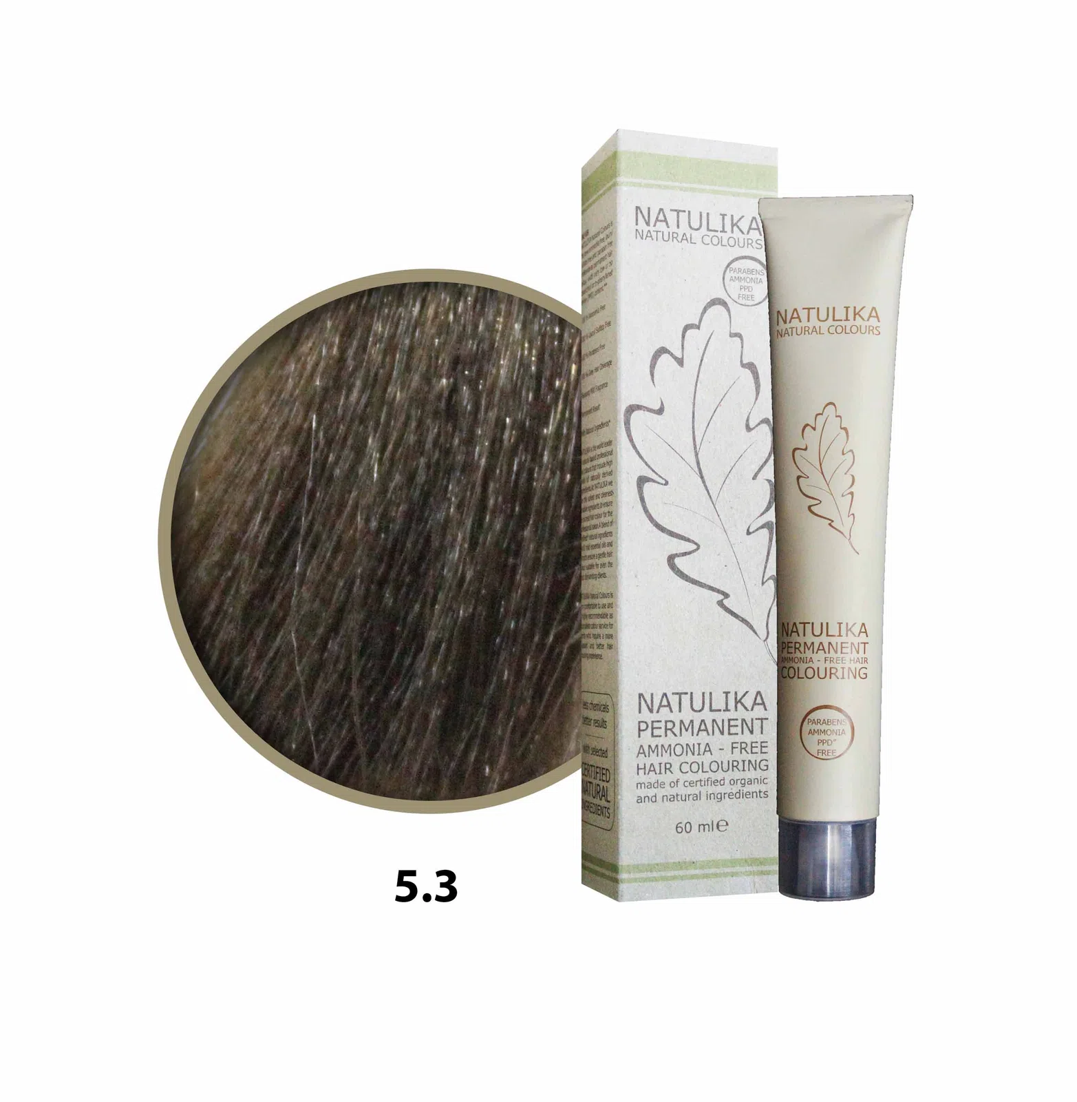 Seven Pigments(Natulika) Organic Saç Boyası 5.3 Açık Altın Kahve 60 Ml