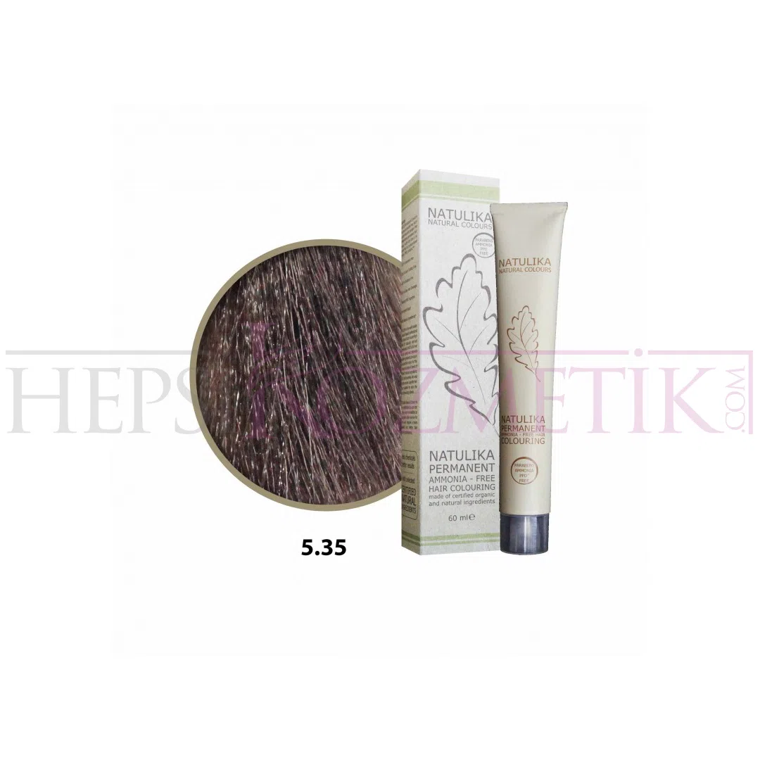 Seven Pigments(Natulika) Organic Saç Boyası 5.35 Açık Mahagoni Altın Kahve 60 Ml