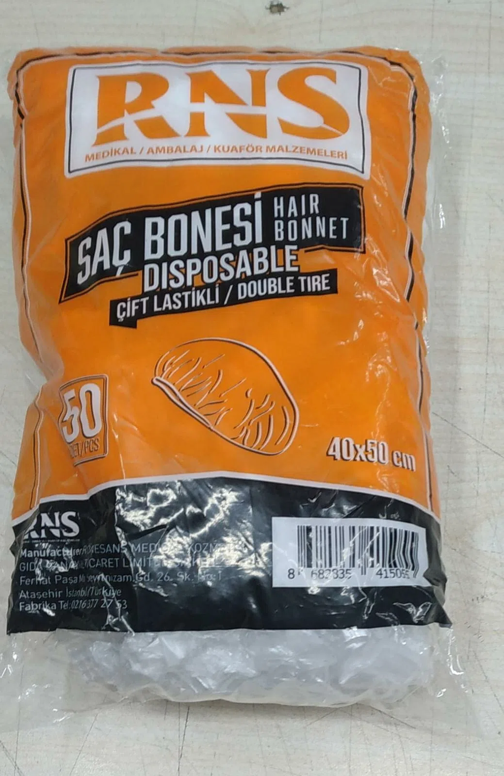 Rns Saç Bonesi Poşet 50 Cm 50 Adet