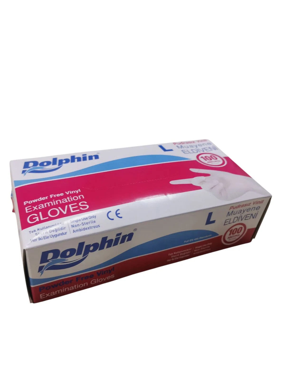 Vinil Eldiven Pudrasız Dolphin L 100 Adet