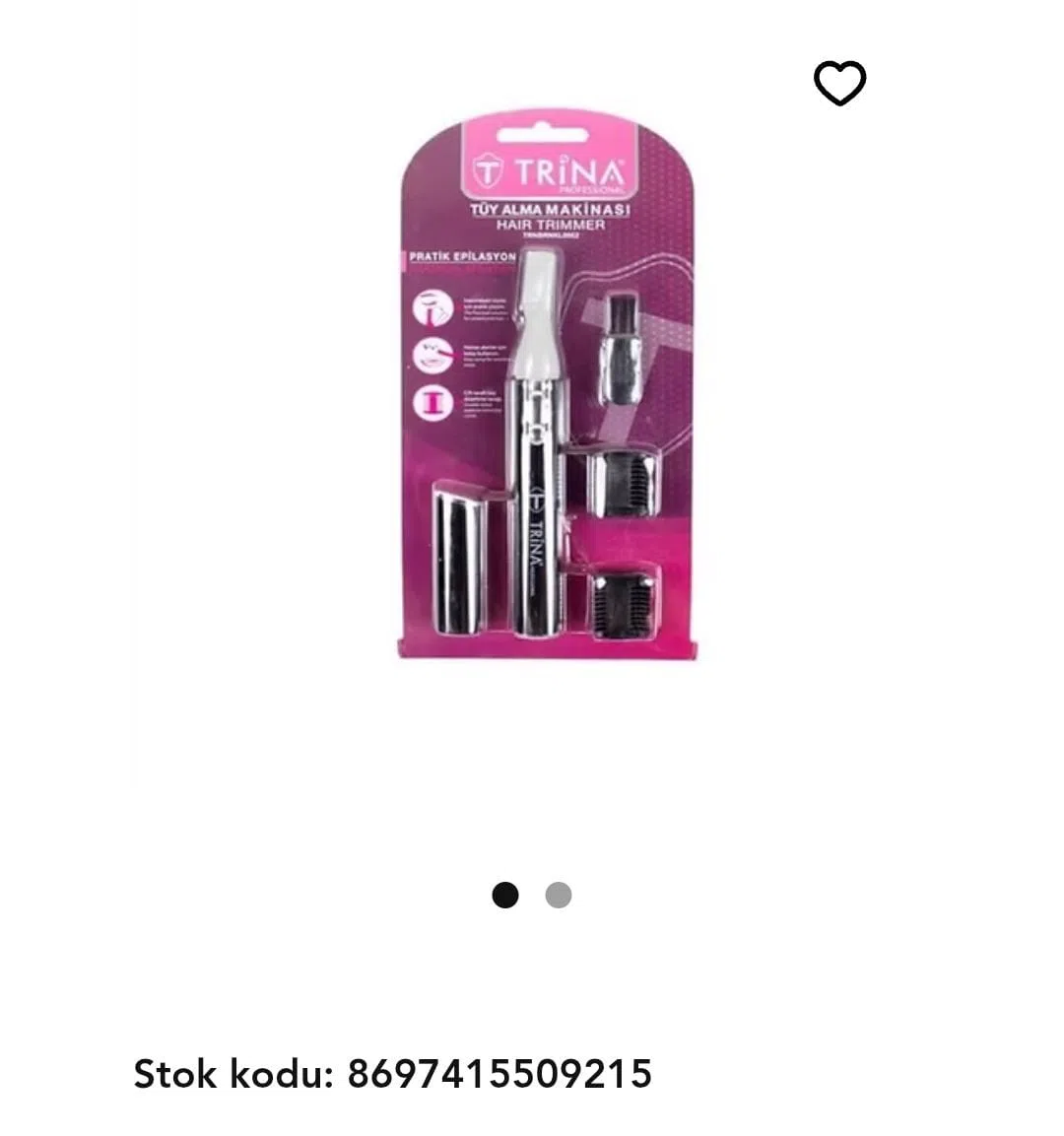 Trina Kalem Burun Kıl Makinesi Pilli kl0002