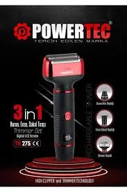 Powertec Şarjlı Sakal/Saç/Burun 3 in 1 Makinası Tr 275