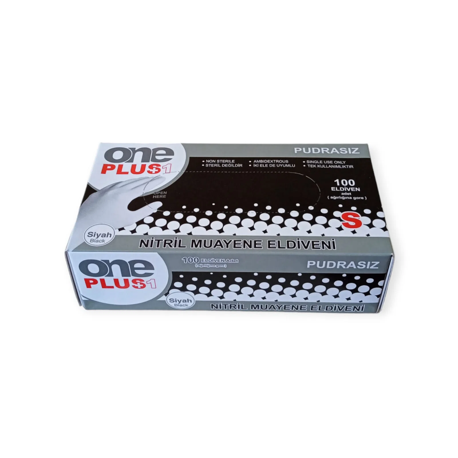 Nitril Eldiven Siyah One Plus 100 adet