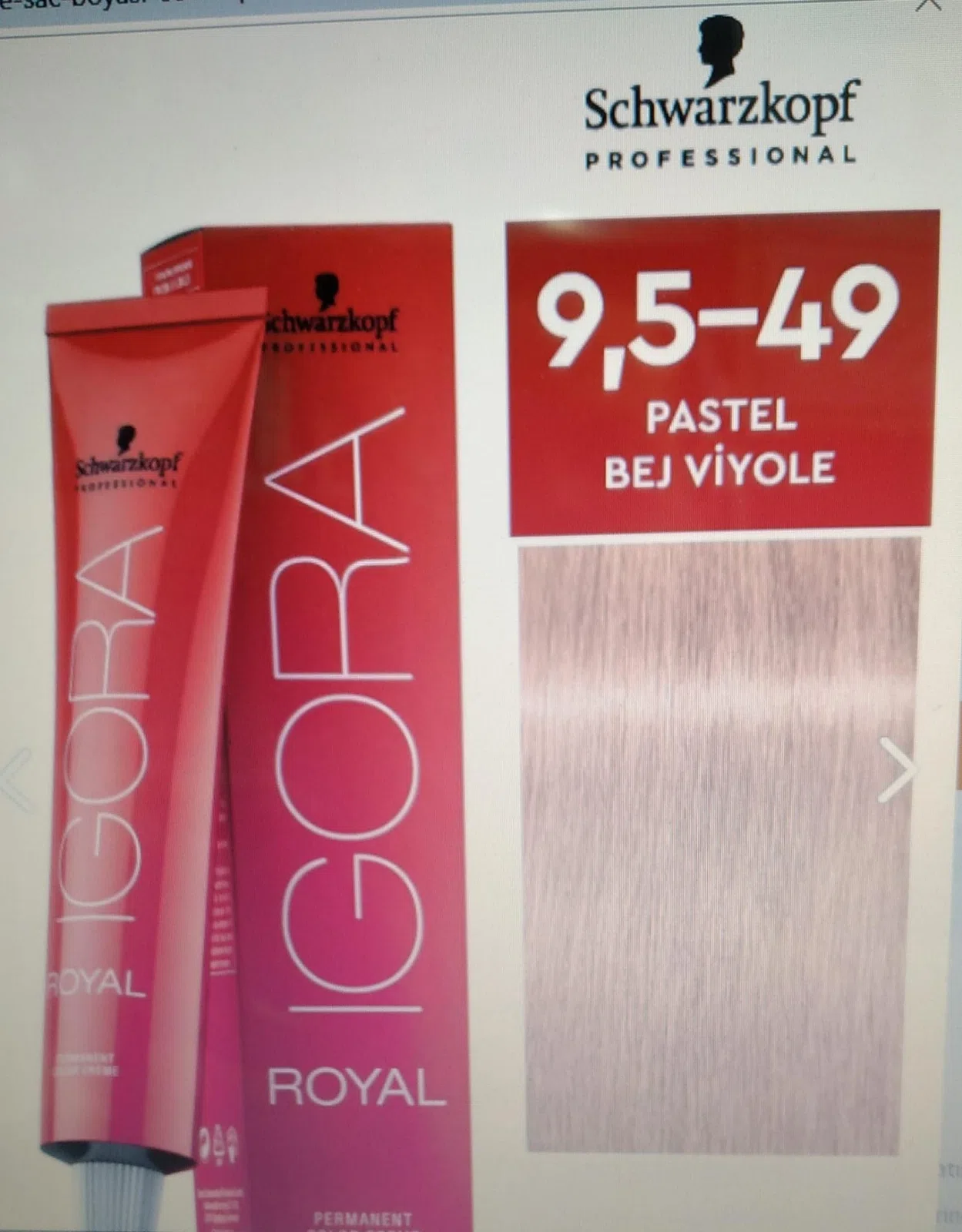 İgora Royal Saç Boyası 9.5-49 Pastel Bej Viole