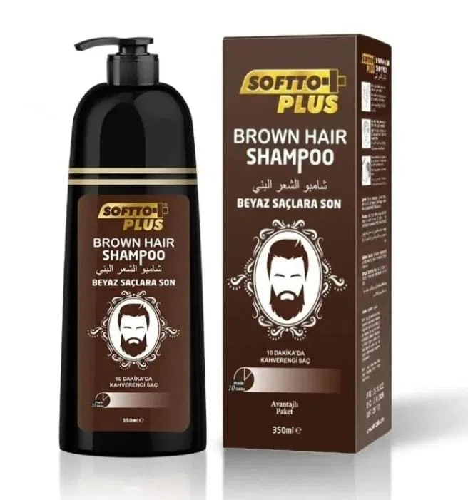 Softto Plus Shampoo Brown Hair Koyulaştırıcı(Kahverengi)  350 Ml