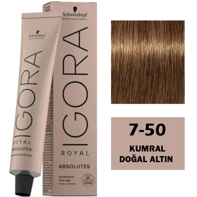 İgora Royal Absolutes Saç Boyası 7.50 Kumral Doğal Altın 60 Ml                               