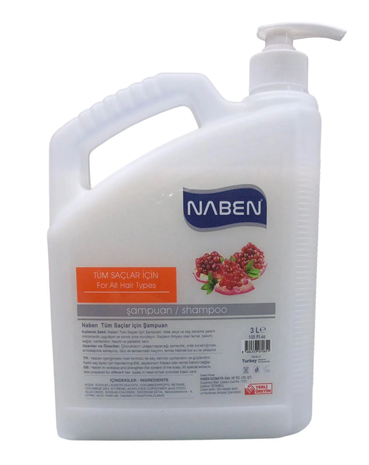 Naben Saç Şampuanı Narlı 3 Kg  