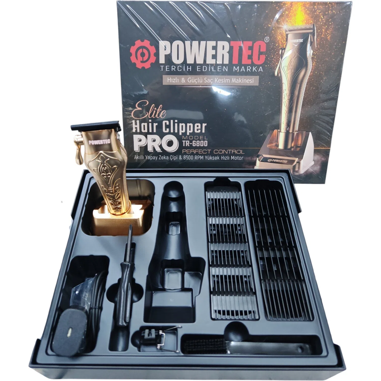 Powertec Şarjlı Saç Traş Makinası. Tr 6800